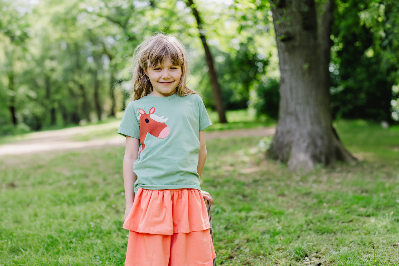 Kinder T-Shirt aus Biobaumwolle mit Pferd von internaht