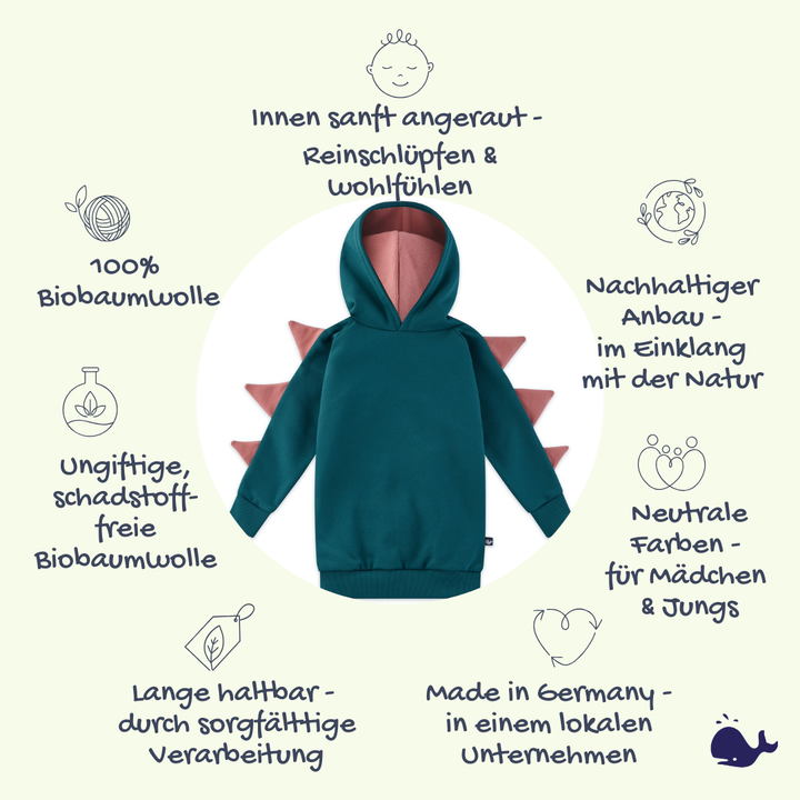 Das macht unseren Dino Hoodie so besonders