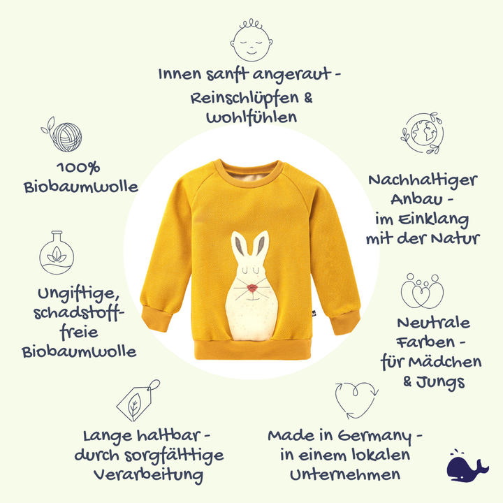 Das macht unser Kinder Sweatshirt Schneehase so besonders