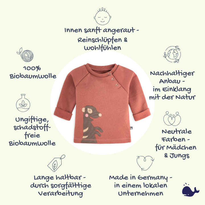 Das macht unser Erdmännchen Sweatshirt für Babys so besonders