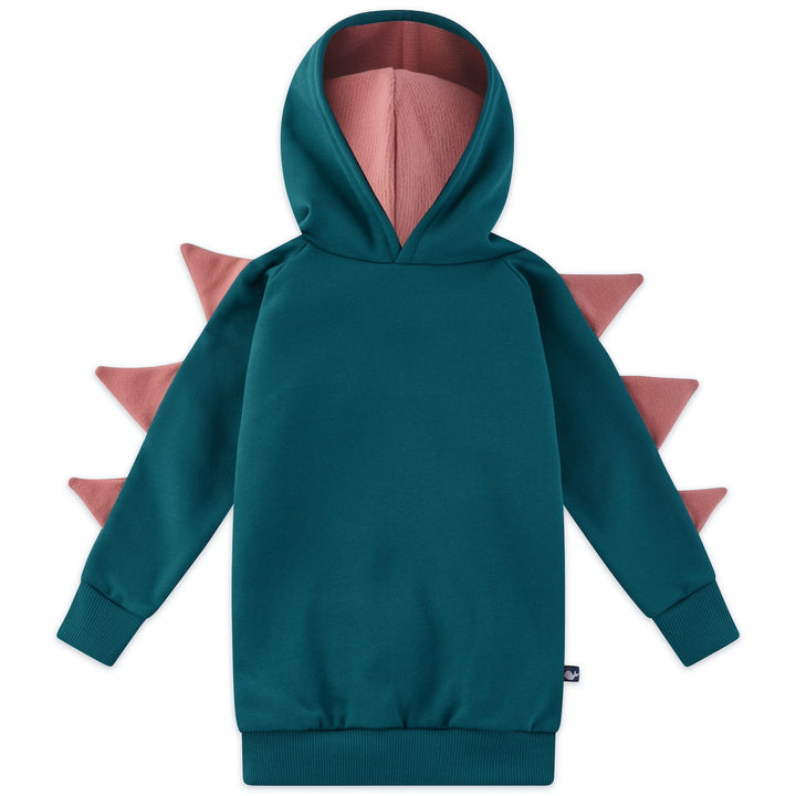 Dino Hoodie mit Zacken für Kinder aus 100% Biobaumwolle von internaht