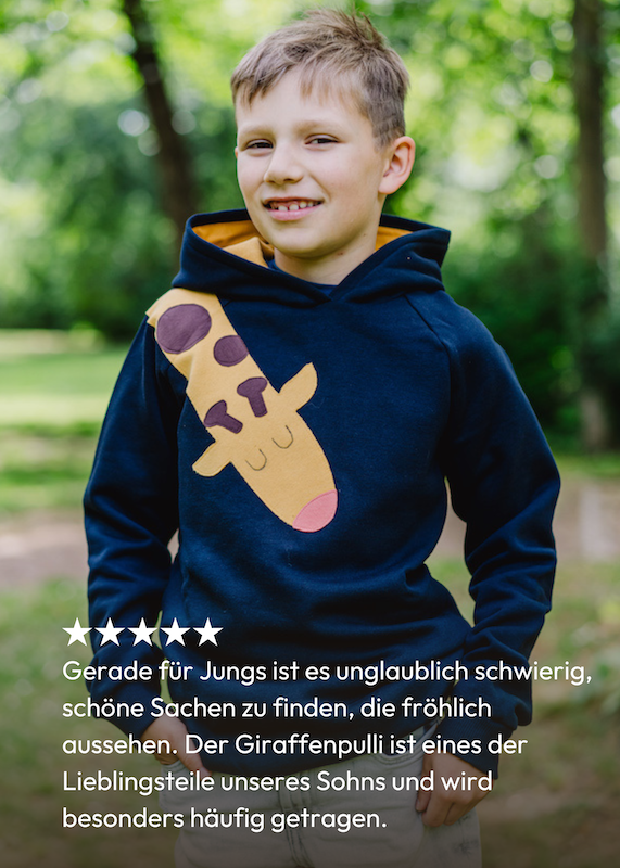 Kundenbewertung zum Giraffen Pullover für Kinder von internaht