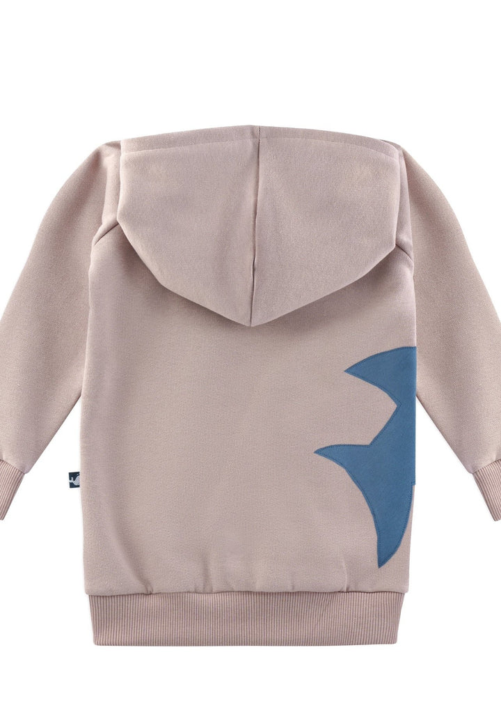 Rückenteil zum Hai Hoodie für Kinder aus 100% Biobaumwolle von internaht