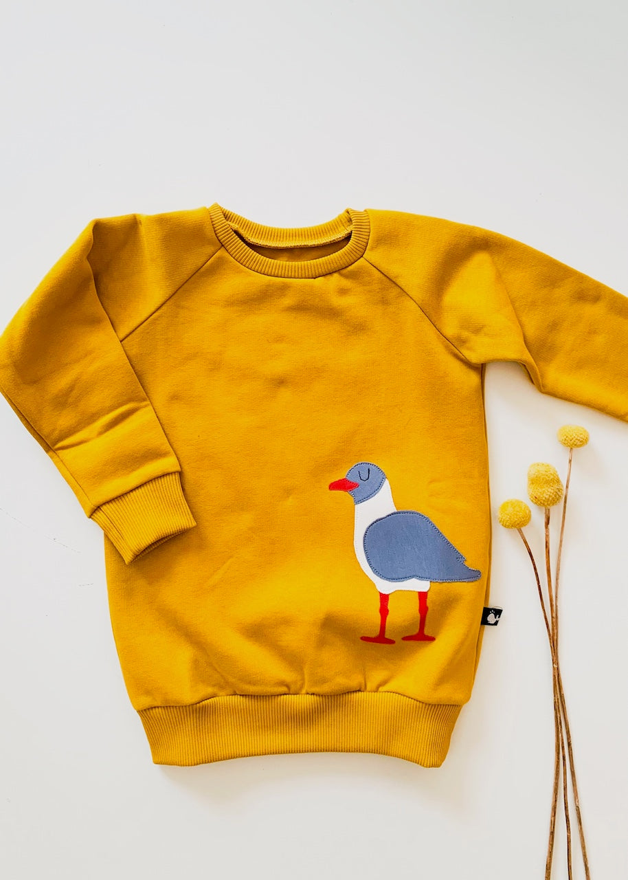 Kinder Pullover mit Möwe aus 100% Biobaumwolle von internaht