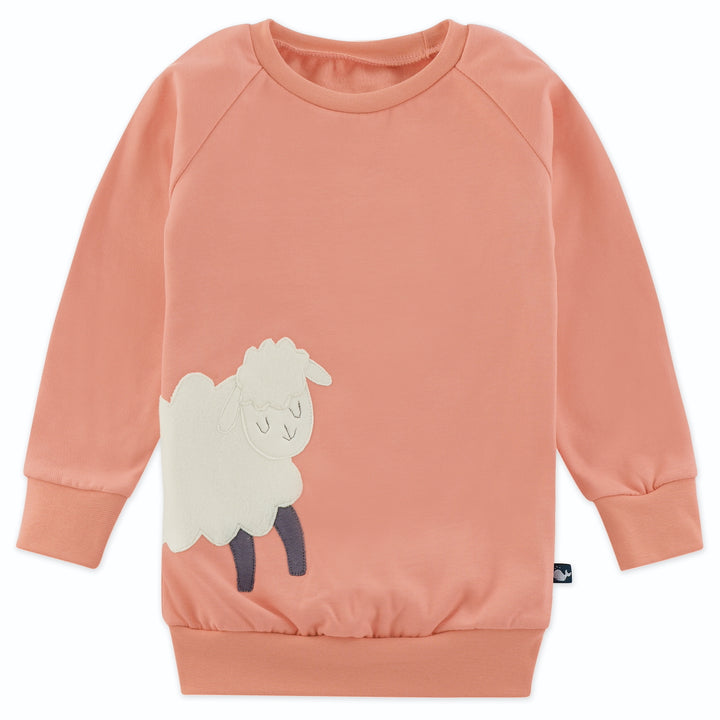 Kinder Pullover mit Schaf aus 100% Biobaumwolle von internaht