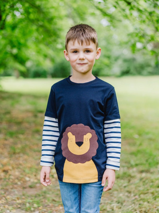 Löwen-Shirt für Kinder aus Biobaumwolle von internaht