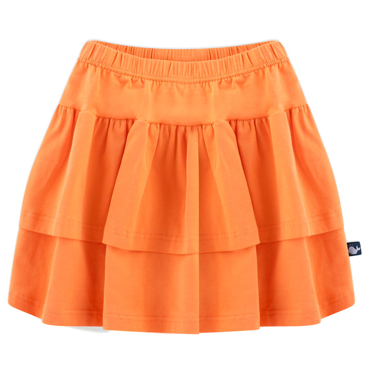 Orange Stufenrock für Mädchen aus Biobaumwolle von internaht