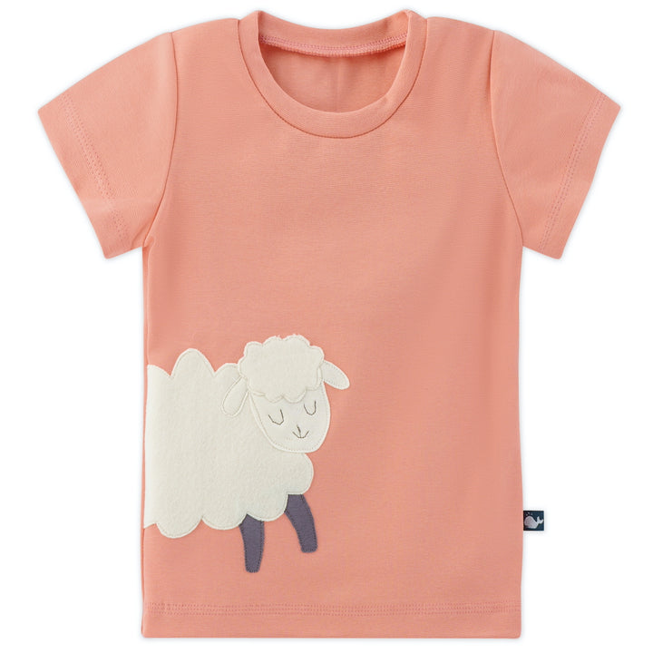 Kinder T-Shirt mit Schaf aus 100% Biobaumwolle von internaht