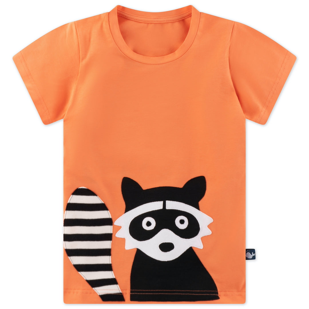 T-Shirt für Kinder mit Waschbär aus Biobaumwolle von internaht