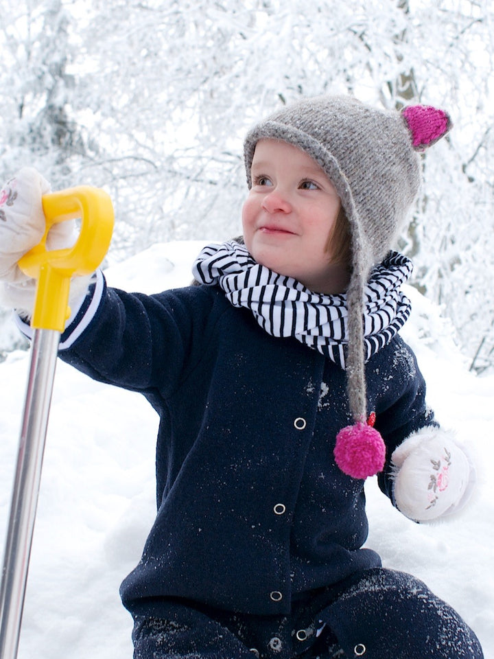 Wollwalk Overall für Kinder in Navy aus 100% Wolle von internaht