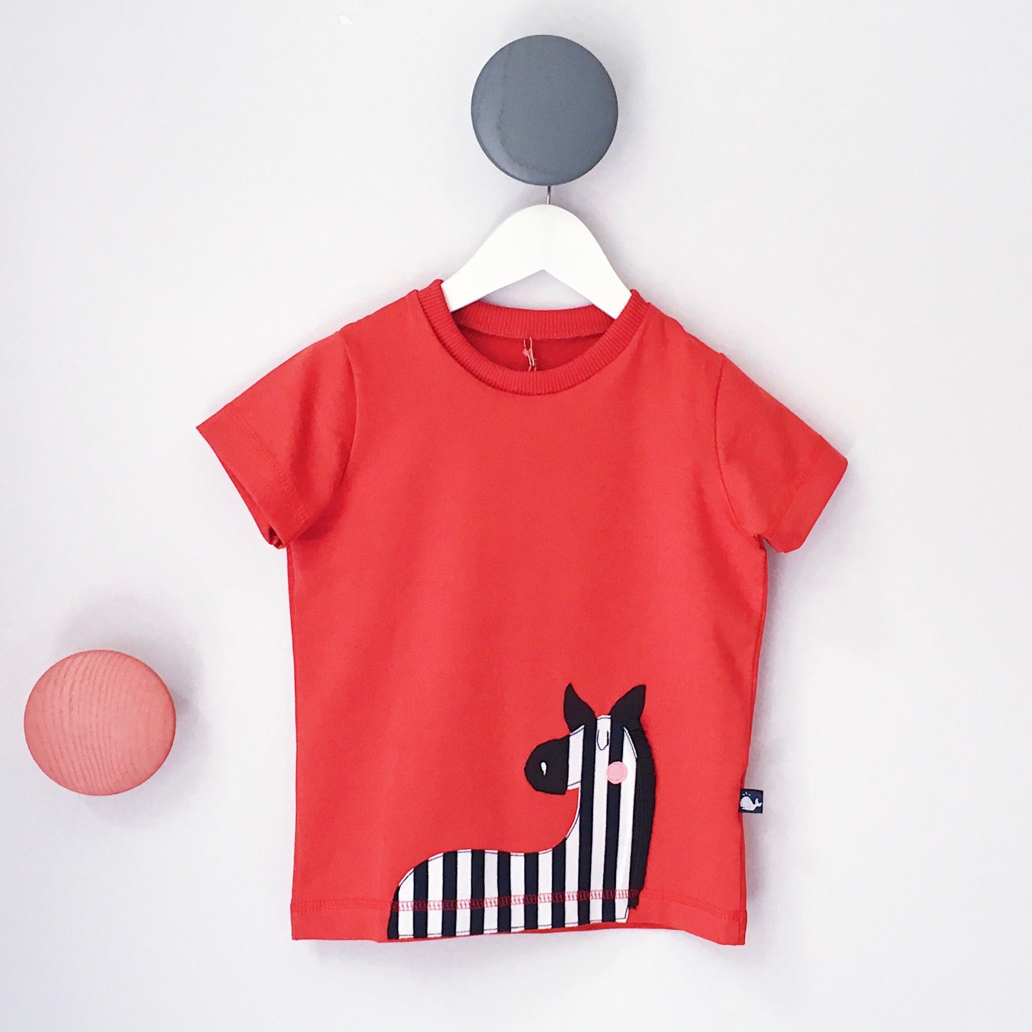 Kinder Zebra, mit internaht 100% – T-Shirt Biobaumwolle