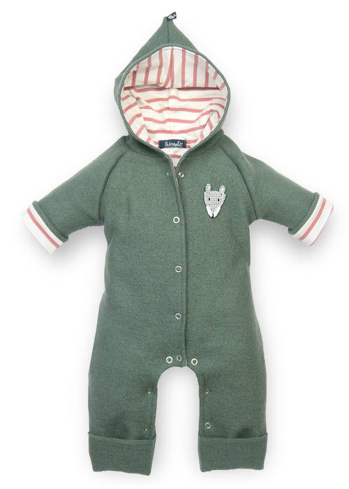 Schurwolle Overall Baby Grün